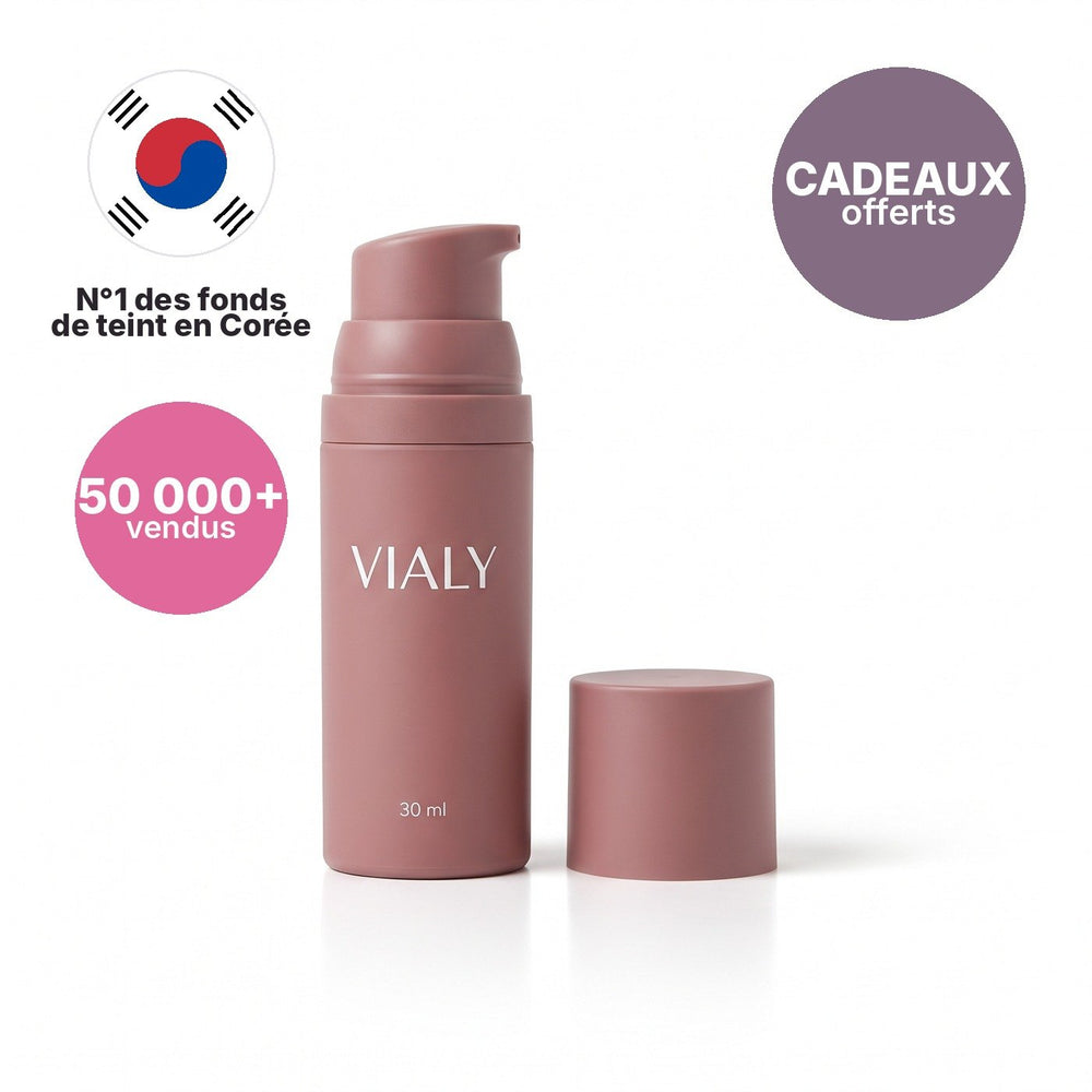 Le flacon Vialy, N°1 des fonds de teint en Corée, 50 000+ vendus, cadeaux offerts